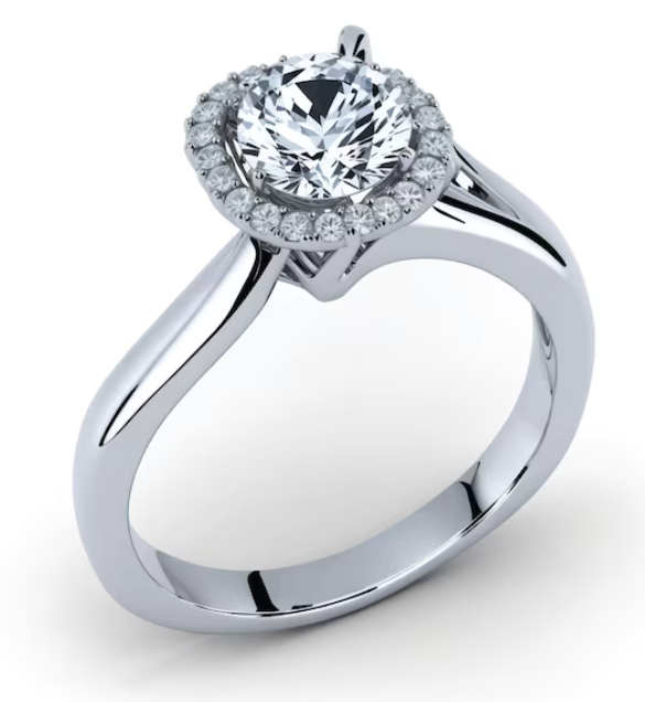 Small Luxury Three-Stone Ring - Hammered